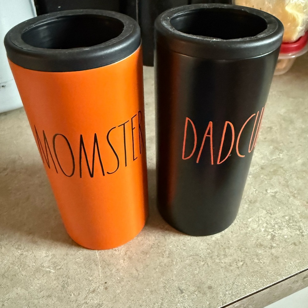 Rae Dunn Orange and Black Insulated Tumblers